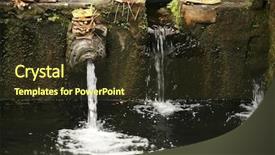  Presentation with water purification - Colorful PPT layouts enhanced with drama dance art - natural spring water at purification backdrop and a tawny brown colored foreground
