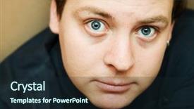  Presentation with drama - Slide deck with drama queen - portrait of a determined young background and a wine colored foreground