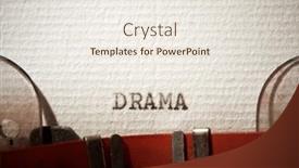  Presentation with drama - Presentation consisting of drama-word-written background and a sky blue colored foreground