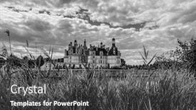  Presentation with world heritage - Cool new PPT theme with dramatic-black-and-white-view backdrop and a dark gray colored foreground