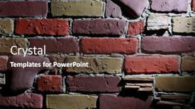  Presentation with brick - PPT theme enhanced with dramatic-brick-wall-background background and a tawny brown colored foreground