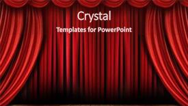 Presentation with red stage curtain - Slides consisting of dramatic bright red stage drapes background and a wine colored foreground