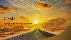  Presentation with forward - Audience pleasing slides consisting of dramatic clouds on sunset backdrop and a gold colored foreground