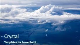  Presentation with clouds - Presentation theme enhanced with dramatic clouds to planet earth background and a ocean colored foreground