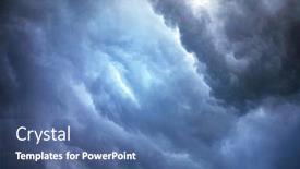  Presentation with dark blue - Slide set consisting of dramatic-dark-blue-sky background and a ocean colored foreground