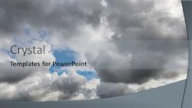  Presentation with bad weather - Cool new presentation with dramatic-dark-cloudy-sky-bad backdrop and a light blue colored foreground