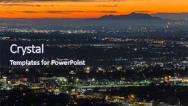  Presentation with neighborhoods - PPT theme with dramatic dawn view background and a wine colored foreground