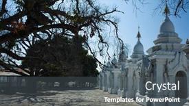  Presentation with dry - Slide set with dramatic-dry-tree-near-white background and a dark gray colored foreground