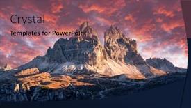  Presentation with park - Slides having dramatic-evening-landscape-with-three background and a violet colored foreground