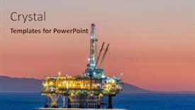  Presentation with oil platform - Slides with dramatic-image-of-an-offshore background and a  colored foreground