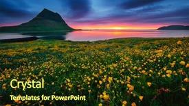  Presentation with atlantic - Colorful PPT layouts enhanced with dramatic image of beautiful nature backdrop and a tawny brown colored foreground