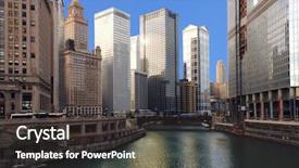  Presentation with chicago river walk urban - Amazing PPT layouts having dramatic image of the chicago river from michigan ave backdrop and a dark gray colored foreground
