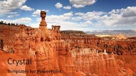  Presentation with national - PPT theme having dramatic landscape of bryce canyon background and a red colored foreground