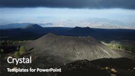  Presentation with light up - Amazing slides having dramatic light on cinder cones backdrop and a dark gray colored foreground