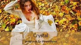  Presentation with long sleeve - Presentation theme having dramatic look sitting on fall background and a gold colored foreground