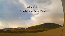  Presentation with region - Beautiful slide deck featuring dramatic-mountain-landscape-near-castelluccio backdrop and a light gray colored foreground