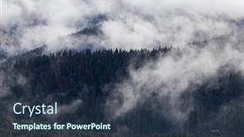  Presentation with fog - Colorful presentation design enhanced with dramatic-nature-background-forest backdrop and a tawny brown colored foreground