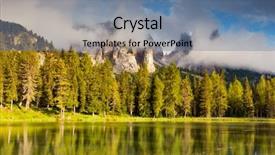  Presentation with foggy - Cool new PPT theme with dramatic overcast sky beauty world backdrop and a seafoam green colored foreground