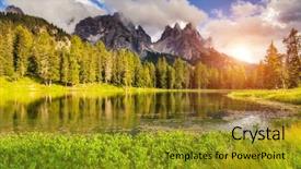  Presentation with soul winning great feeling - Colorful presentation design enhanced with dramatic overcast sky beauty world backdrop and a gold colored foreground