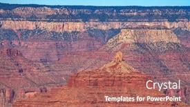  Presentation with grand canyon - PPT theme enhanced with dramatic-panoramic-view background and a coral colored foreground