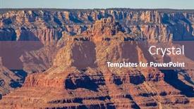  Presentation with grand canyon - Slide set with dramatic-panoramic-view background and a coral colored foreground