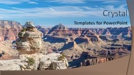  Presentation with grand canyon - Beautiful PPT layouts featuring dramatic-panoramic-view backdrop and a light blue colored foreground