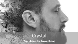  Presentation with thinking - Slides with dramatic-portrait-of-a-thinking background and a gray colored foreground