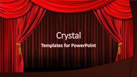  Presentation with theater stage - Slides with dramatic red old fashioned elegant background and a wine colored foreground