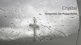  Presentation with rainy day - Colorful slides enhanced with dramatic-religious-photo-of-cross backdrop and a light gray colored foreground