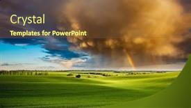  Presentation with agrarian - Slide set consisting of dramatic-scene-of-ominous-stormy background and a tawny brown colored foreground