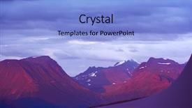  Presentation with solar tree evening landscape - Slide set consisting of dramatic scene with snowy mountains background and a light blue colored foreground