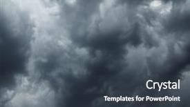  Presentation with storm clouds - Slide deck having dramatic scene with storm clouds background and a tawny brown colored foreground