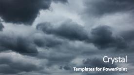  Presentation with storm clouds - Colorful theme enhanced with dramatic sky - heavy rainy clouds backdrop and a gray colored foreground