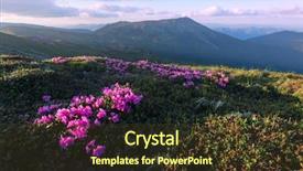  Presentation with pink sky - Theme consisting of dramatic sky and colorful sunset background and a tawny brown colored foreground