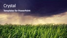  Presentation with storm clouds - Beautiful slides featuring dramatic sky before storm dark ominous clouds backdrop and a navy blue colored foreground