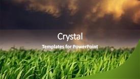  Presentation with storm clouds - Audience pleasing PPT layouts consisting of dramatic sky before storm dark ominous clouds backdrop and a tawny brown colored foreground