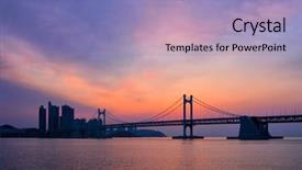  Presentation with sunrise - Presentation design consisting of dramatic sky busan south korea background and a  colored foreground