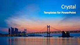  Presentation with mongolian state south korea - Beautiful PPT theme featuring dramatic sky busan south korea backdrop and a teal colored foreground