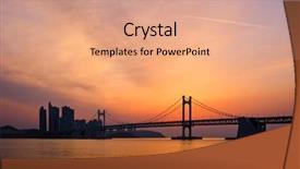  Presentation with mongolian state south korea - Slide set with dramatic sky busan south korea background and a  colored foreground