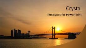  Presentation with sunrise - Colorful presentation design enhanced with dramatic sky busan south korea backdrop and a coral colored foreground