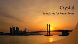  Presentation with sunrise - Colorful slides enhanced with dramatic sky busan south korea backdrop and a coral colored foreground