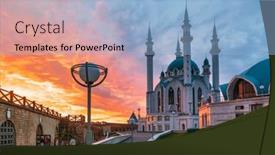  Presentation with unesco - PPT theme consisting of dramatic-sky-over-the-kul background and a  colored foreground