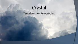  Presentation with stormy sky and dark clouds - Presentation theme featuring dramatic sky with stormy clouds background and a light gray colored foreground