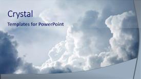  Presentation with stormy sky and dark clouds - Cool new theme with dramatic sky with stormy clouds backdrop and a lemonade colored foreground