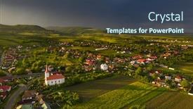  Presentation with transylvania - Theme consisting of dramatic-sky-with-thunderstom-over background and a ocean colored foreground