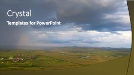  Presentation with transylvania - Slides with dramatic-sky-with-thunderstom-over background and a gray colored foreground