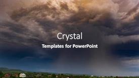  Presentation with transylvania - Slide deck having dramatic-sky-with-thunderstom-over background and a dark gray colored foreground