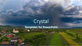  Presentation with transylvania - Audience pleasing slide set consisting of dramatic-sky-with-thunderstom-over backdrop and a ocean colored foreground