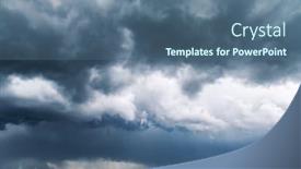  Presentation with rain clouds - Cool new PPT layouts with dramatic-storm-clouds-with-rain backdrop and a ocean colored foreground