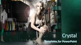  Presentation with stylized - Colorful slides enhanced with dramatic stylized fashion portrait backdrop and a wine colored foreground